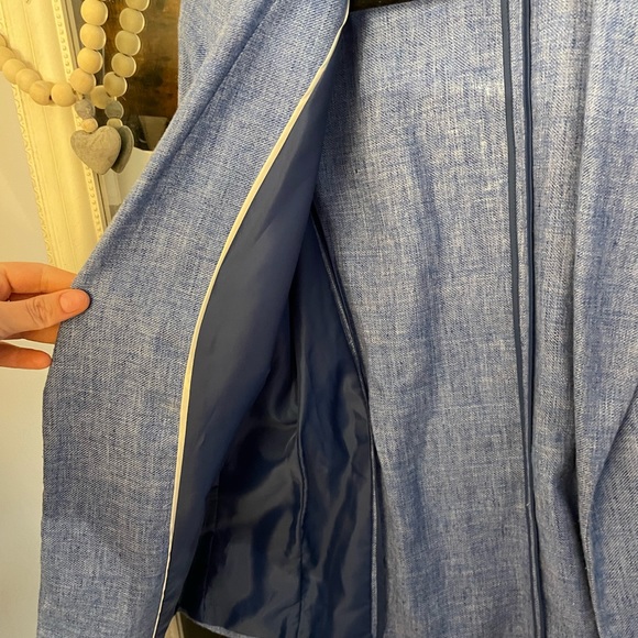 Banana Republic Blue Blazer Jacket - with wrap tie waist - Picture 5 of 5